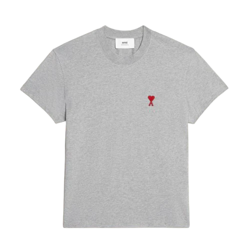 Ami Paris T-Shirt Manches Courtes Gris